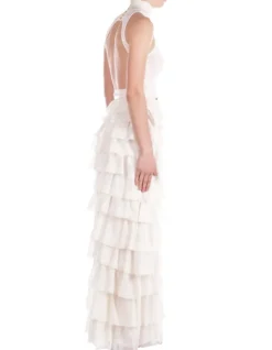 ELISABETTA FRANCHI Abito Donna Senza maniche con volant><noscript><img width=