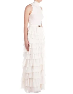 ELISABETTA FRANCHI Abito Donna Senza maniche con volant><noscript><img width=