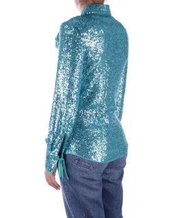 BLUGIRL BLUMARINE Camicia Donna Full paillettes><noscript><img width=
