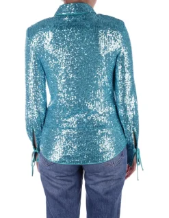BLUGIRL BLUMARINE Camicia Donna Full paillettes><noscript><img width=