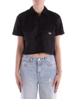 DICKIES Camicia Donna Work shirt cropped ss w white>Donna Camicie