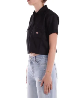 DICKIES Camicia Donna Work shirt cropped ss w white>Donna Camicie