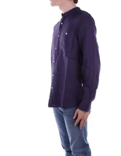 WOOLRICH Camicia Uomo Band collar linen shirt>Uomo Camicie
