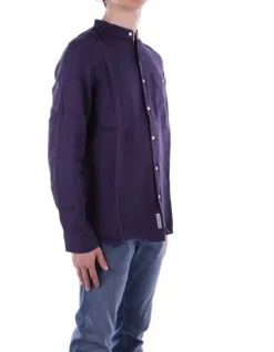 WOOLRICH Camicia Uomo Band collar linen shirt><noscript><img width=