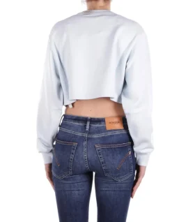 GCDS Felpa Donna Essentials crop crewneck><noscript><img width=
