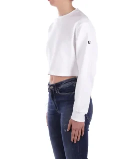 GCDS Felpa Donna Essentials crop crewneck>Donna Felpe