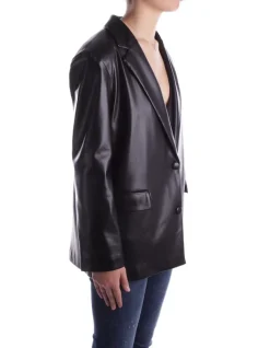 KOSTUMN1° Giacca Donna Ecopelle 2 bottoni><noscript><img width=