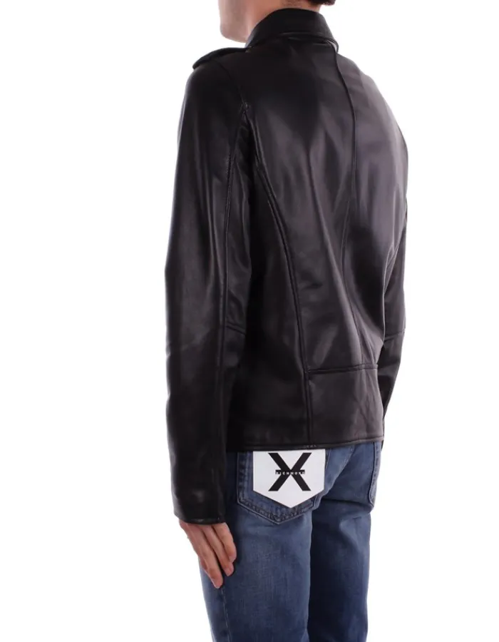 JOHN RICHMOND Giubbotto Uomo Real leather jacket alaria>Uomo Giubbotti