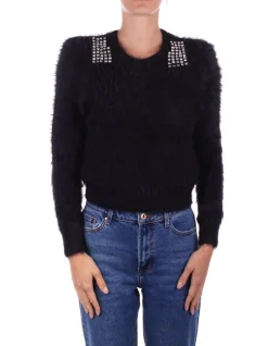 ONLY Maglia Donna Onlsuri ls bling crop o-neck>Donna Maglieria