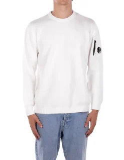 CP COMPANY Maglia Uomo Knitwear crew neck in chenille>Uomo Maglieria