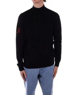 FRED PERRY Maglia Uomo Fp laurel wreath mock neck jum>Uomo Maglieria
