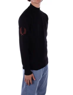 FRED PERRY Maglia Uomo Fp laurel wreath mock neck jum><noscript><img width=