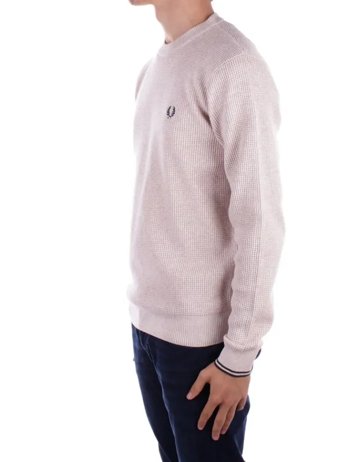 FRED PERRY Maglia Uomo Fp waffle stitch jumper>Uomo Maglieria