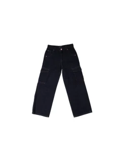 GUESS Pantalone Bambina Rigid dnm wide leg cargo pant> Pantaloni