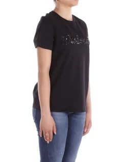 MAX MARA T-shirt Donna T-shirt jersey cotone con rica><noscript><img width=