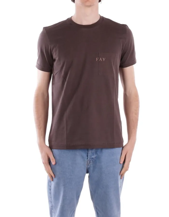 FAY T-shirt Uomo Frosted embroidery>Uomo T-Shirt